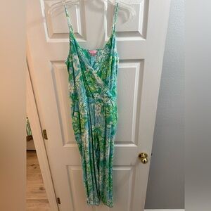 Green Floral Print One-Piece Jumpsuit - Lilly Pulitzer